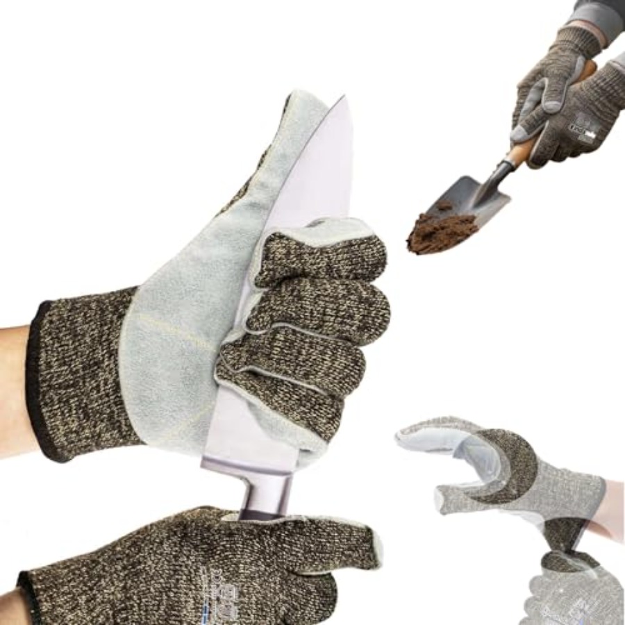 Leveling Leatherworking - Guantes de jardinería: Resistentes a cortes