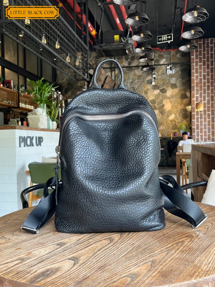 Leather Work Bag - Mochila informal de piel de oveja