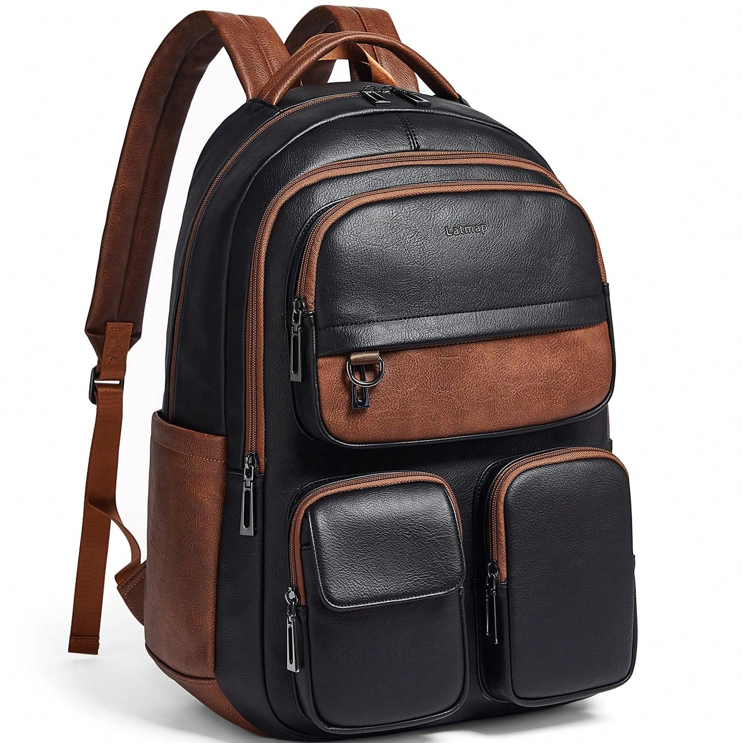 Leather Work Womens Backpack - Mochila de Cuero Vegano LATMAP para