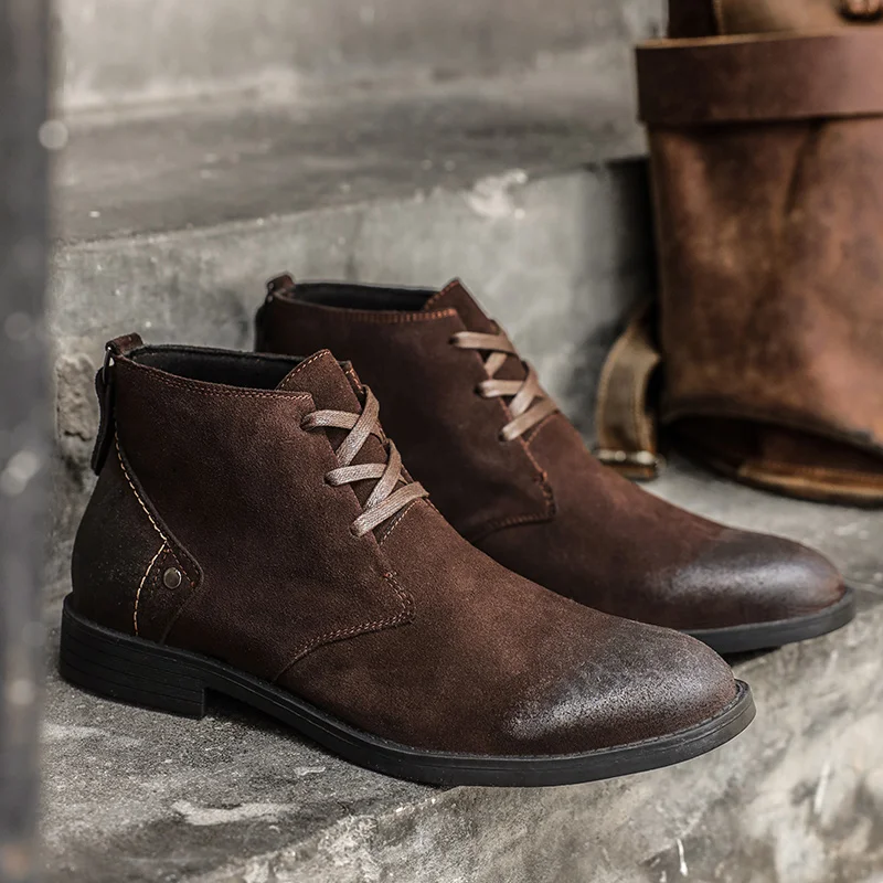 Leatherwork Boots - Nuevos botines de ante vacuno hechos
