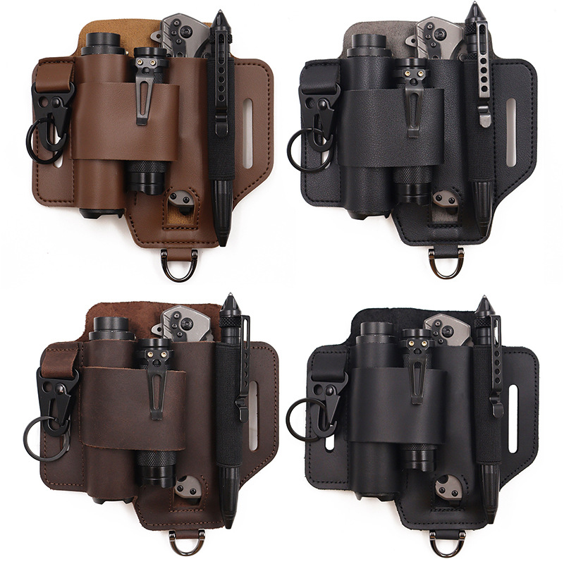 Leather Work Bag - Funda de herramientas táctica EDC, bolsa