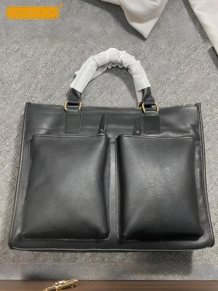 Leather Work Bag Mens - Maletín Vintage de Piel de Vaca