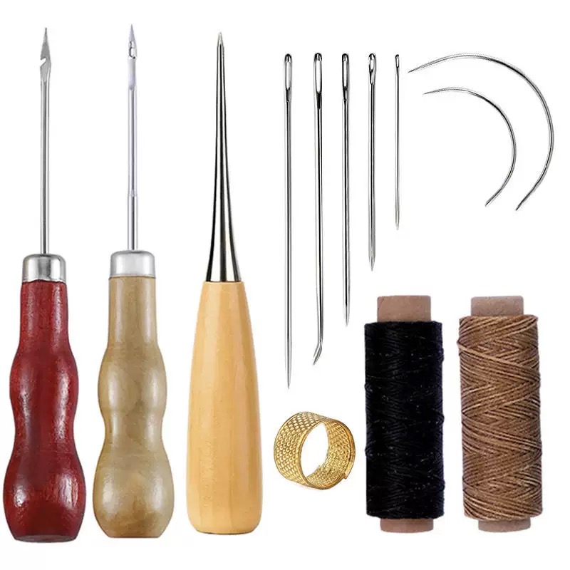 Leatherwork Awl - Juego de costura de cuero para
