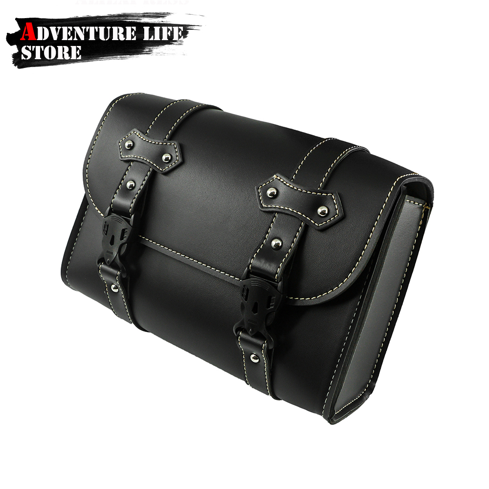 Leather Work Bag - Alforjas de horquilla delantera para motocicleta,