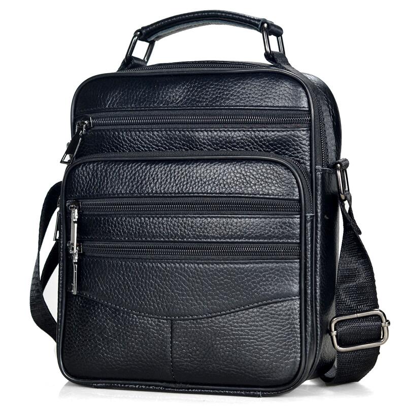 Leather Work Bag Mens - Bolsos de mano de piel auténtica