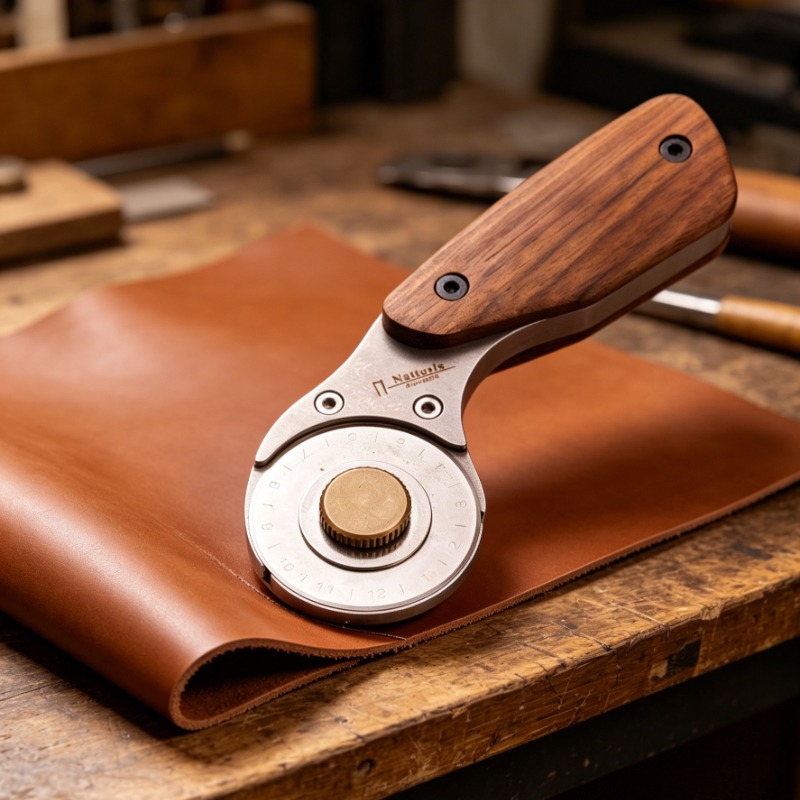 Leatherwork Roller - Cortador Rotatorio de Metal con Mango