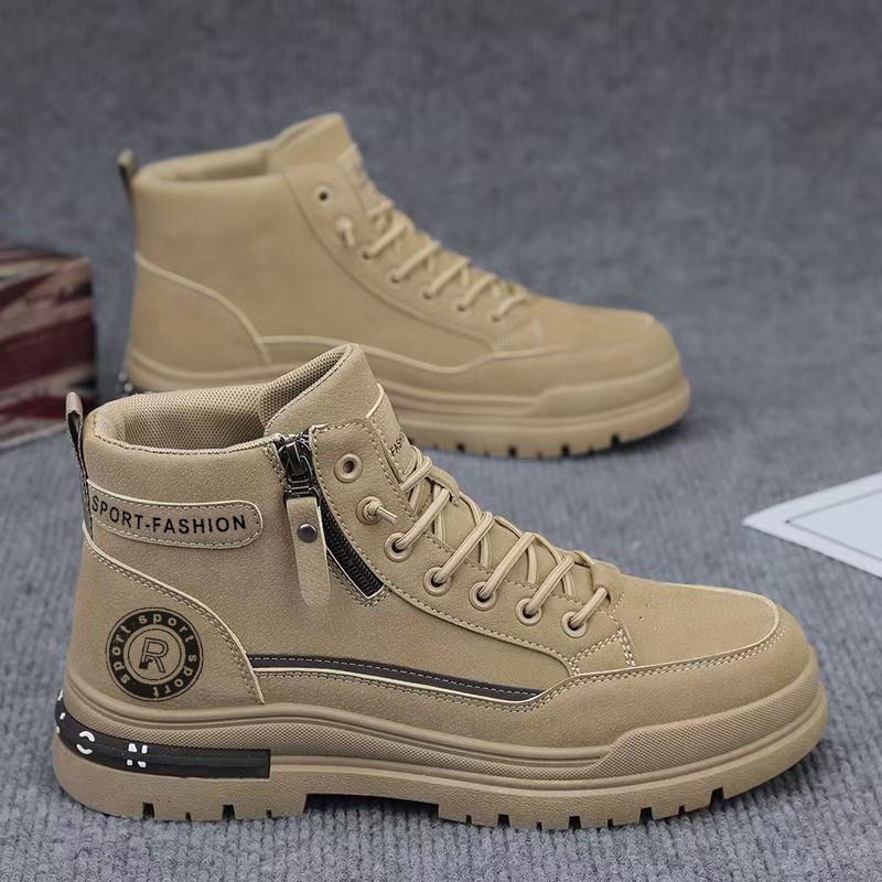 Leather Work Fabric - Botas de trabajo Retro de alta