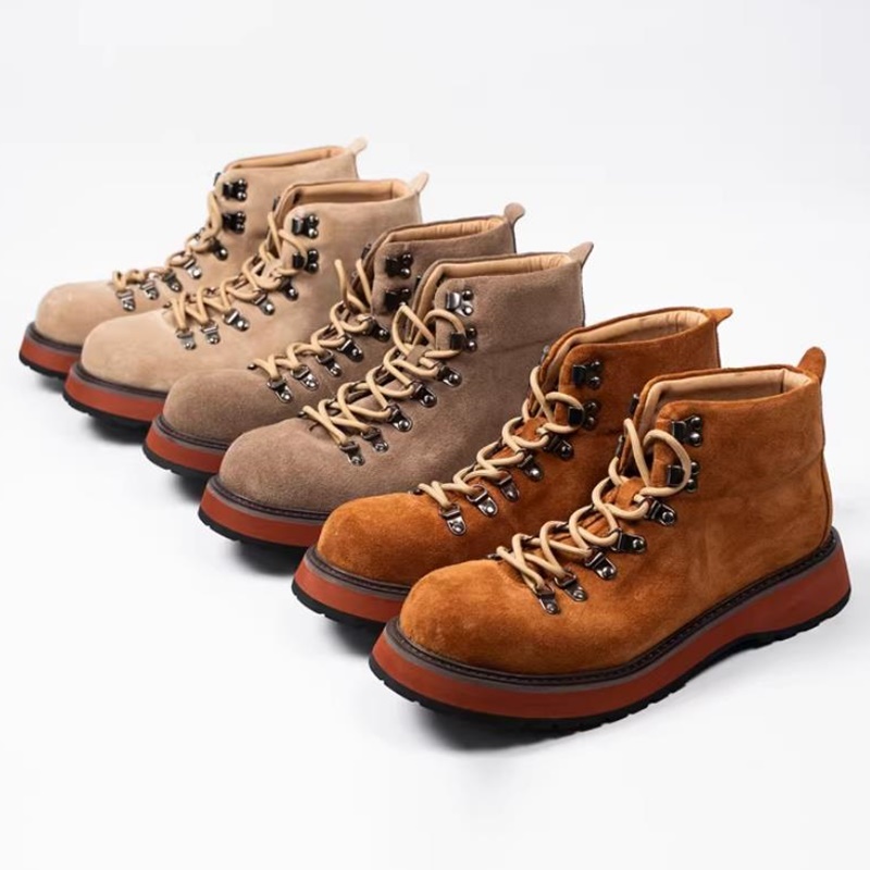 Leatherwork Boots - Botas de Tobillo de Cuero Genuino