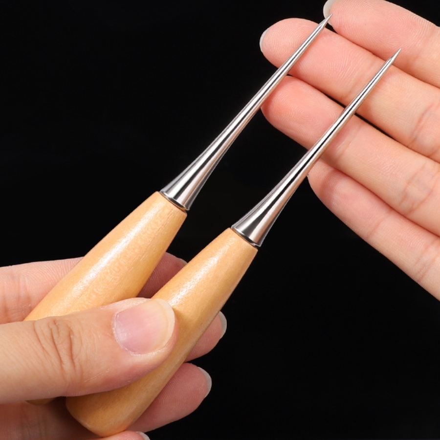 Leatherwork Awl - 2 herramientas de cuero para coser