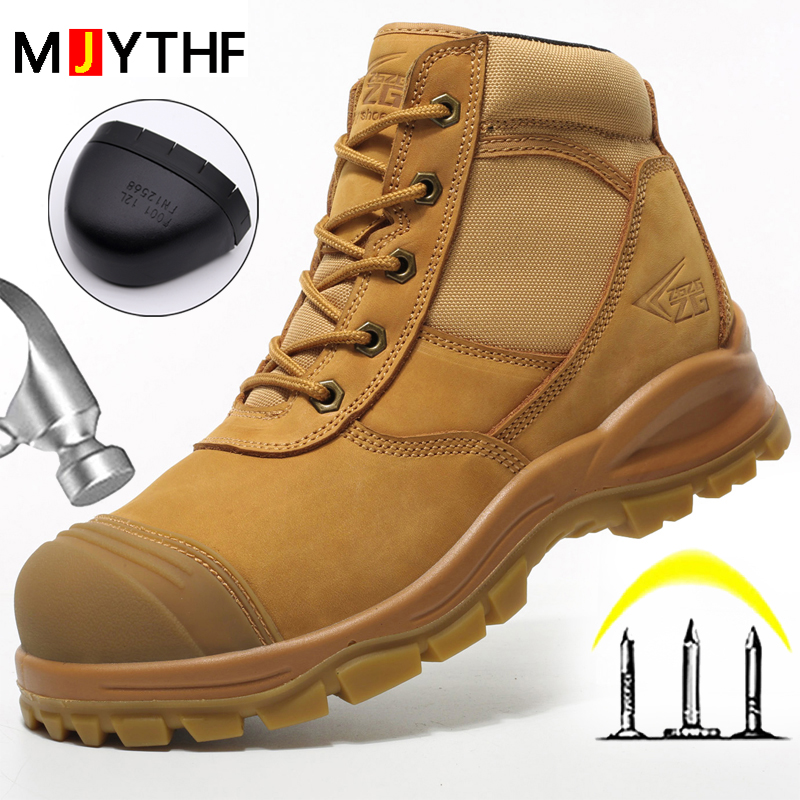 Leather Work Fabric - Botas de cuero genuino para hombre,
