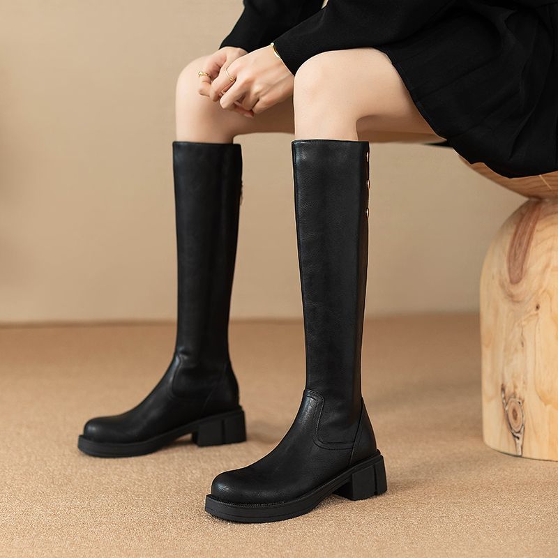 Leatherwork Boots - Otoño Invierno tacón medio señoras hasta
