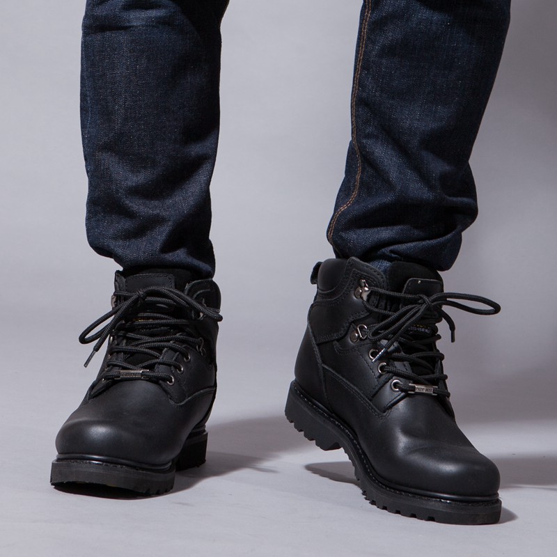 Pf Botas de moto de cuero genu - Leather Work Fabric reseña y precio