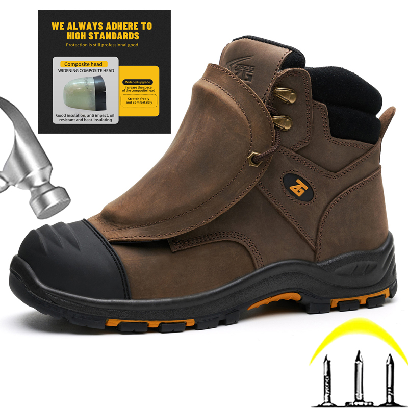 Botas de seguridad de cuero ge - Leather Work Fabric reseña y precio
