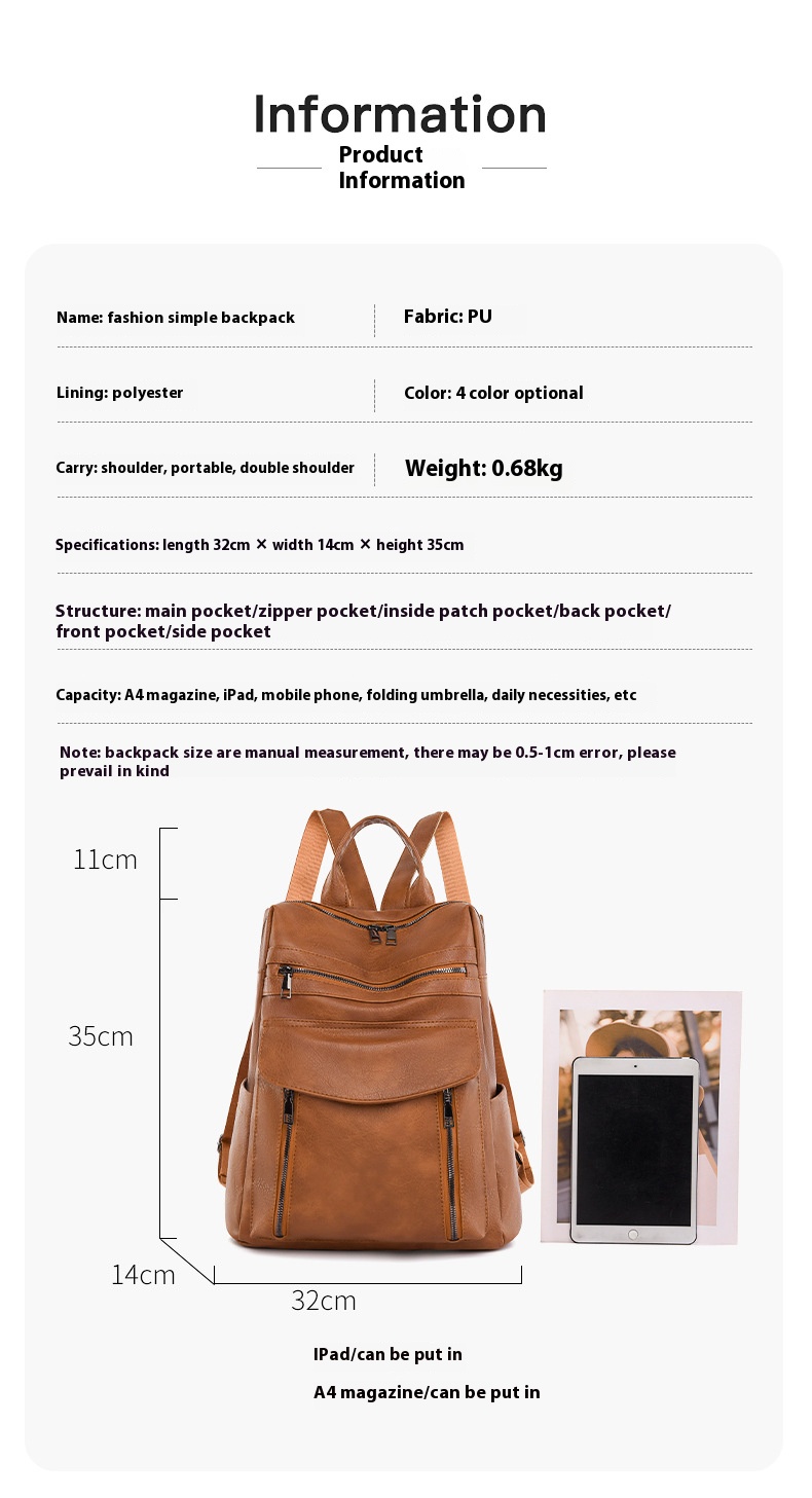 Nueva llegada, mochila de cuer - Leather Work Womens Backpack reseña y precio