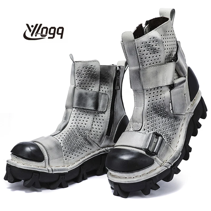 Botas de moto de cuero genuino - Leather Work Fabric reseña y precio