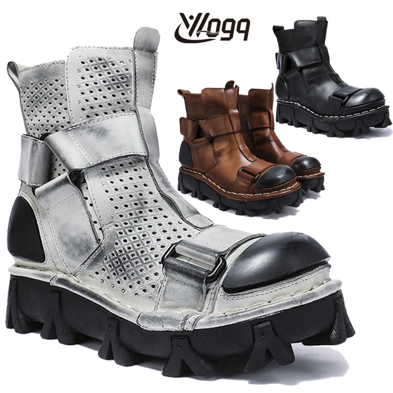 Botas de moto de cuero genuino - Leather Work Fabric reseña y precio