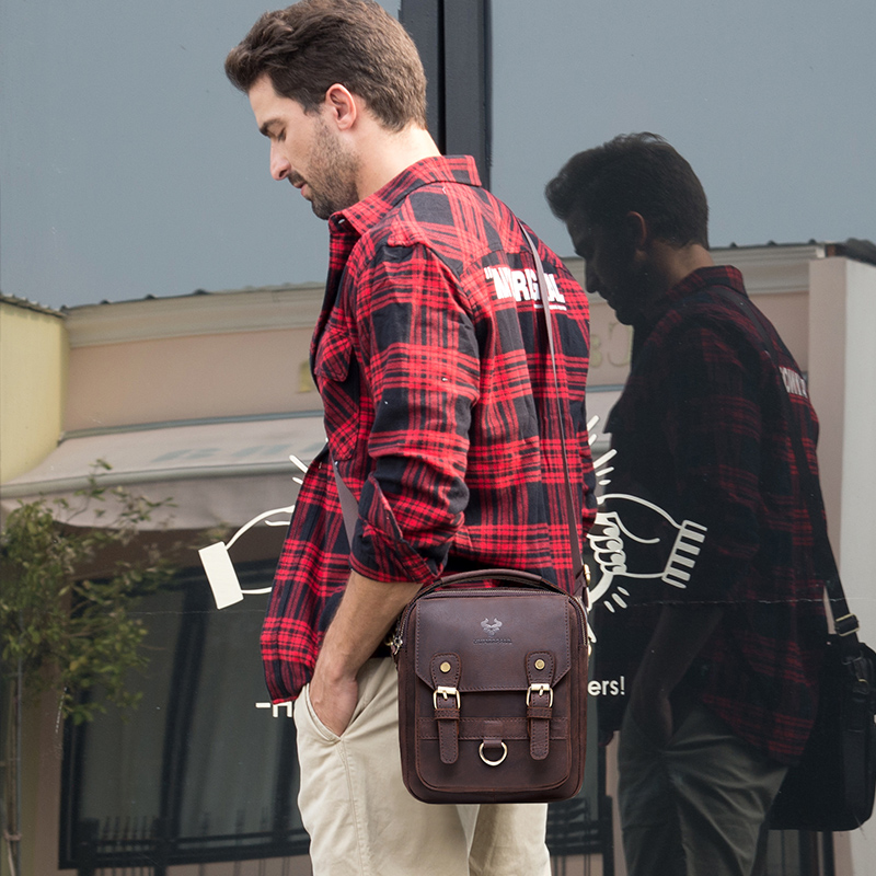 Bolso de Hombro de Cuero Genui - Leather Work Bag Mens reseña y precio