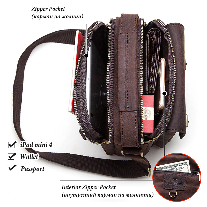 Bolso de Hombro de Cuero Genui - Leather Work Bag Mens reseña y precio