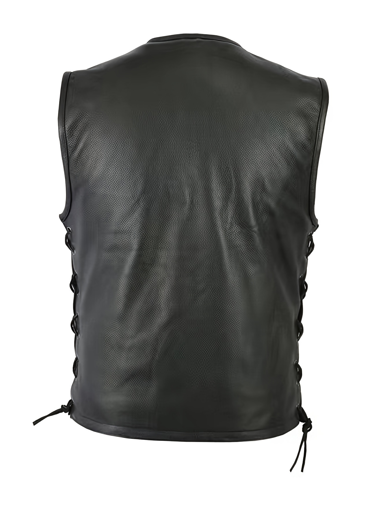 Chaleco de cuero punk para hom - Leather Work Vest For Men reseña y precio