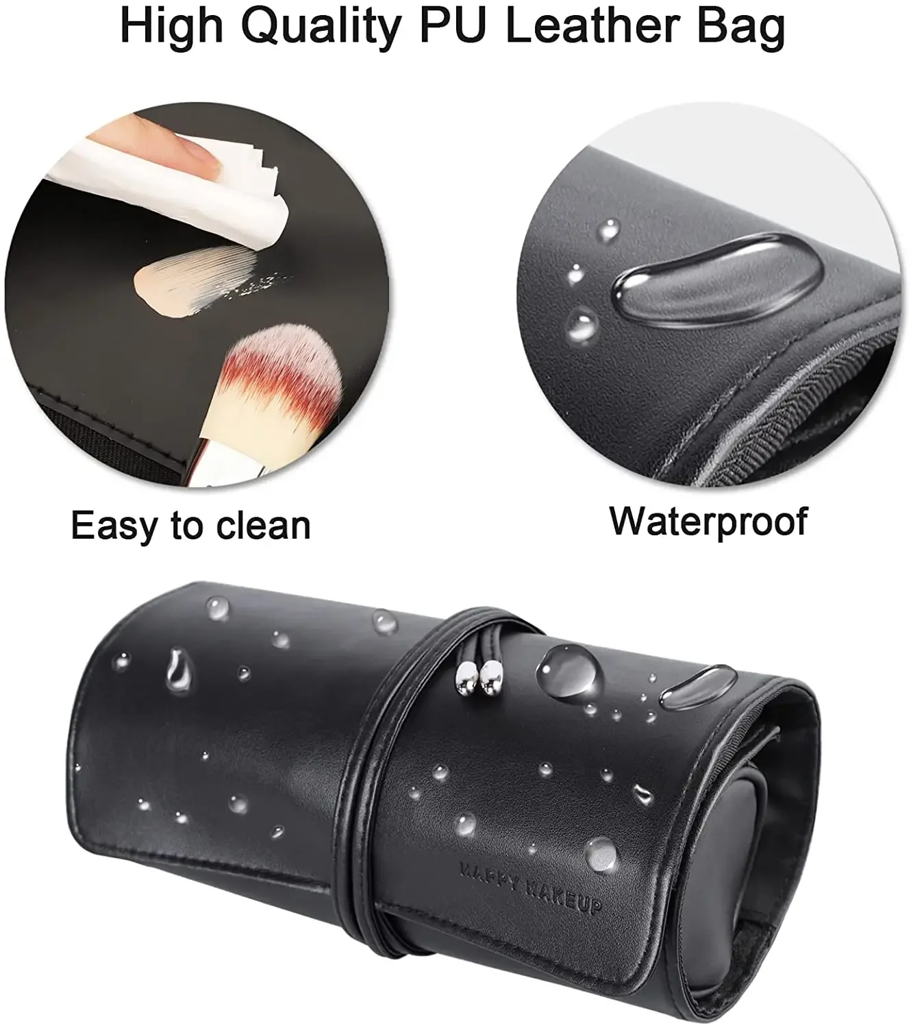 Bolsa para brochas de maquilla - Leatherwork Roller reseña y precio