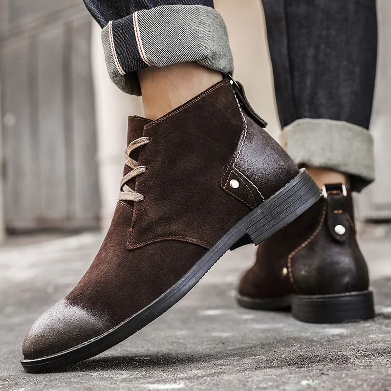 Nuevos botines de ante vacuno  - Leatherwork Boots reseña y precio