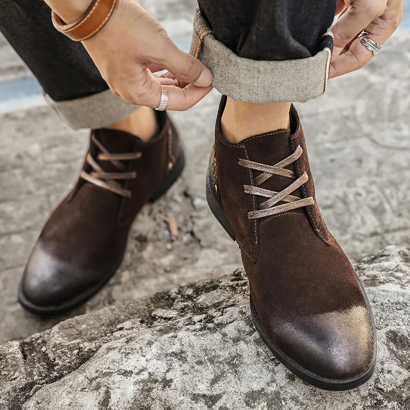 Nuevos botines de ante vacuno  - Leatherwork Boots reseña y precio