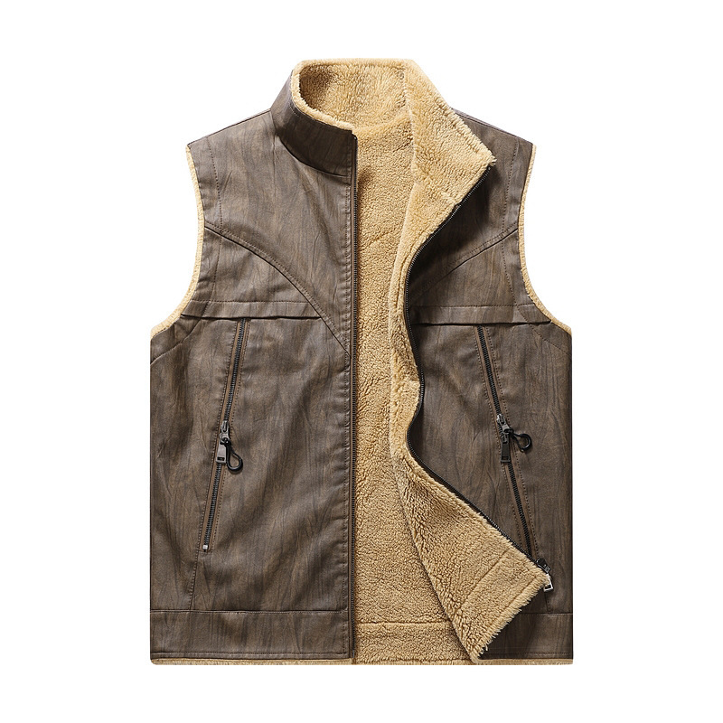Otoño e Invierno nuevo chaleco - Leather Work Vest For Men reseña y precio