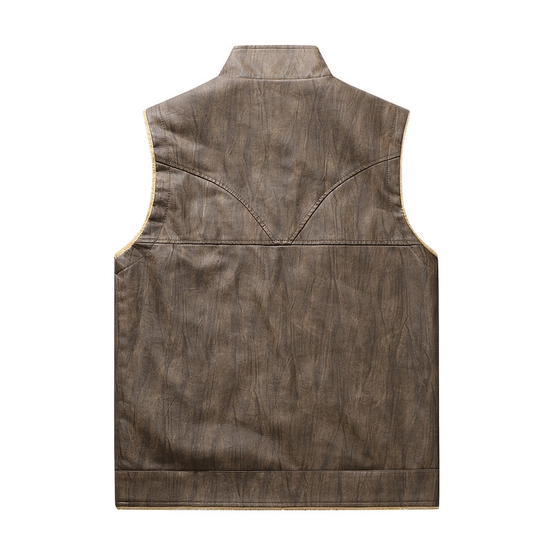 Otoño e Invierno nuevo chaleco - Leather Work Vest For Men reseña y precio
