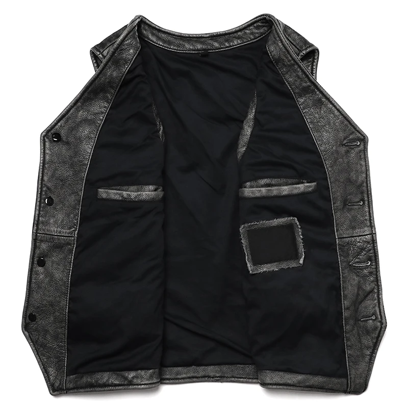 Nuevo Gery-Chaleco Vintage de  - Leather Work Vest For Men reseña y precio