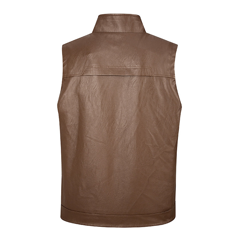 Chaleco de cuero para hombre,  - Leather Work Vest For Men reseña y precio