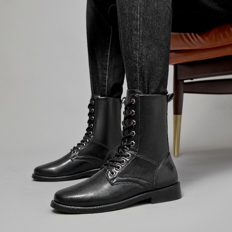 Botas de Cuero de Caña Alta, B - Leatherwork Boots reseña y precio