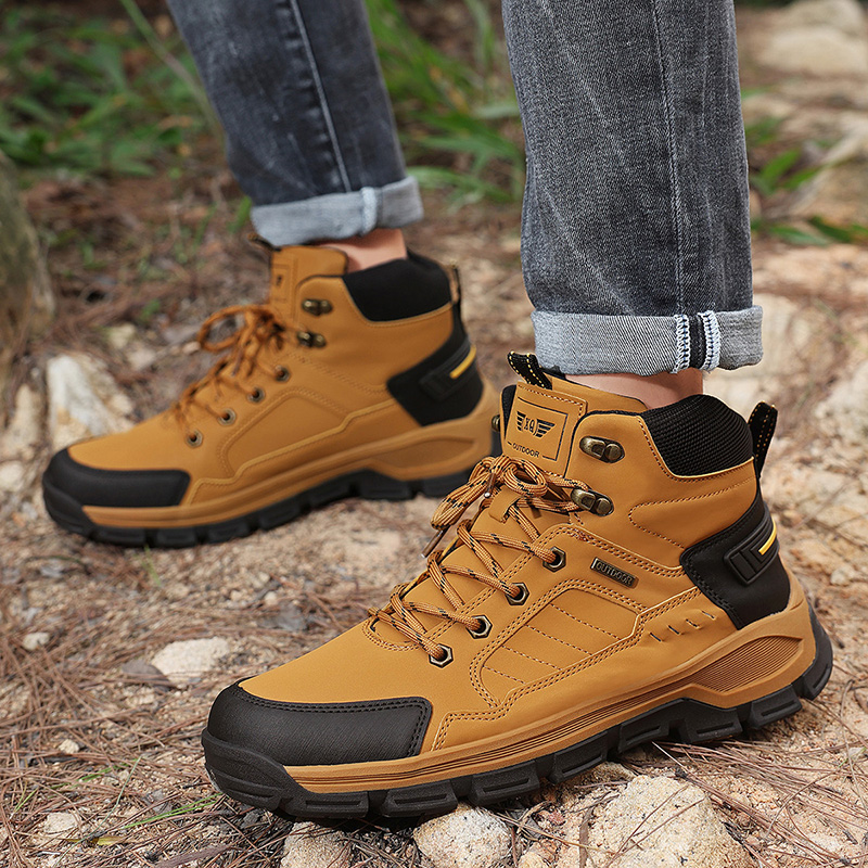 Nuevas botas de otoño para hom - Leather Work Fabric reseña y precio