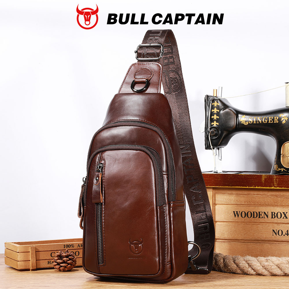 BULLCAPTAIN bolso de pecho de  - Leather Work Laptop Bag reseña y precio
