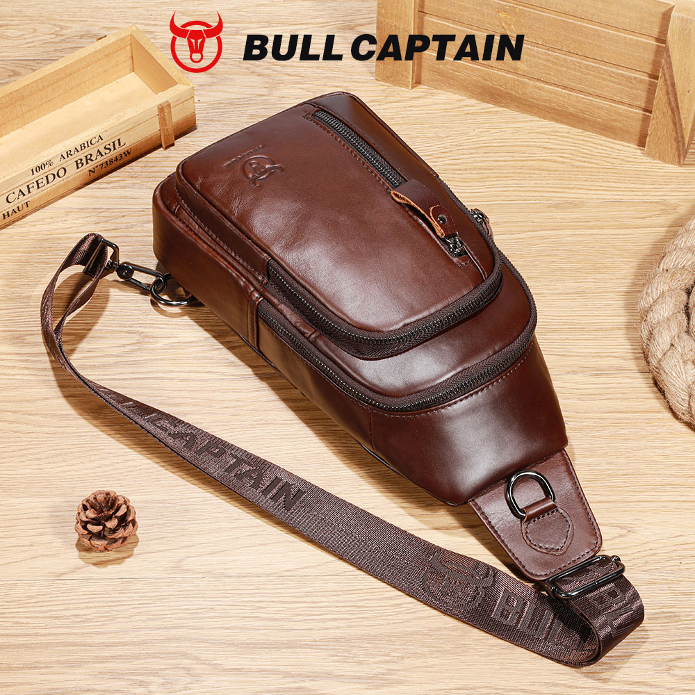 BULLCAPTAIN bolso de pecho de  - Leather Work Laptop Bag reseña y precio