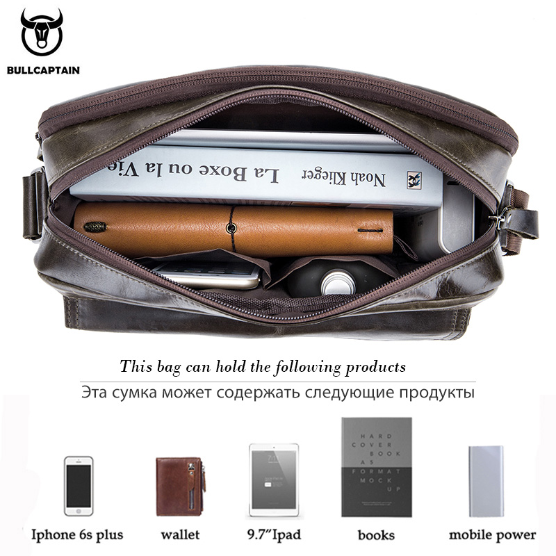 BULLCAPTAIN, bolso cruzado de  - Leather Work Laptop Bag reseña y precio