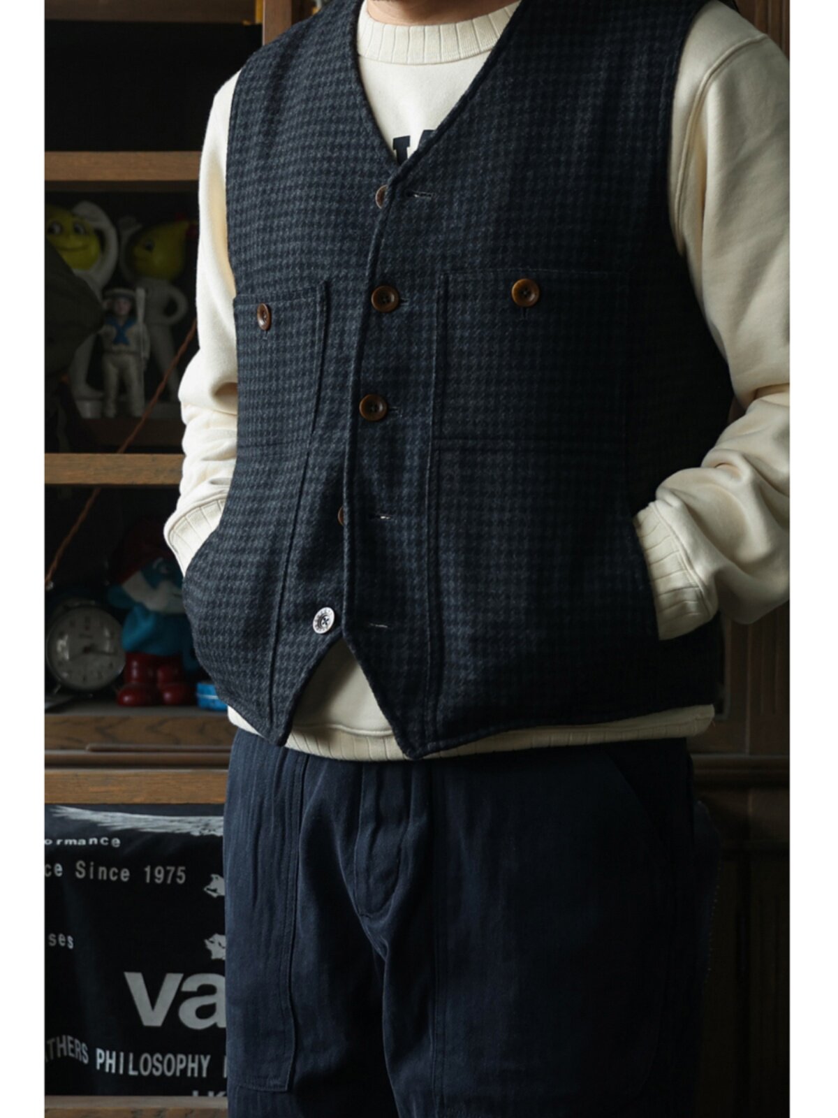 Secondorder FW24 Chaleco de tr - Leather Work Vest For Men reseña y precio