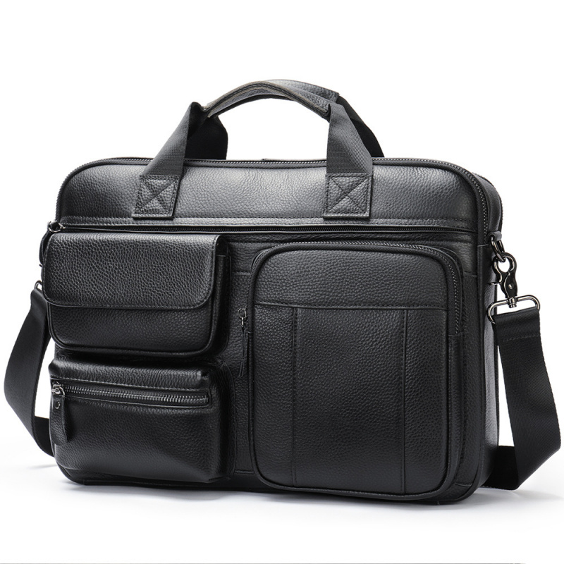 Bolso de mano de cuero genuino - Leather Work Bag Mens reseña y precio