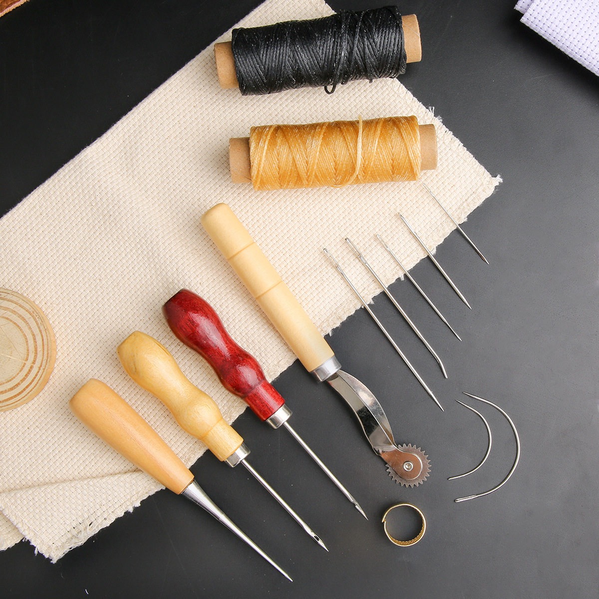 Juego de costura de cuero para - Leatherwork Awl reseña y precio