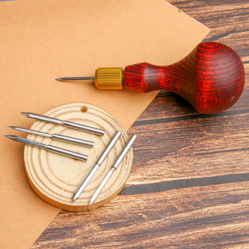 1 Juego de punzón de cuero DIY - Leatherwork Awl reseña y precio