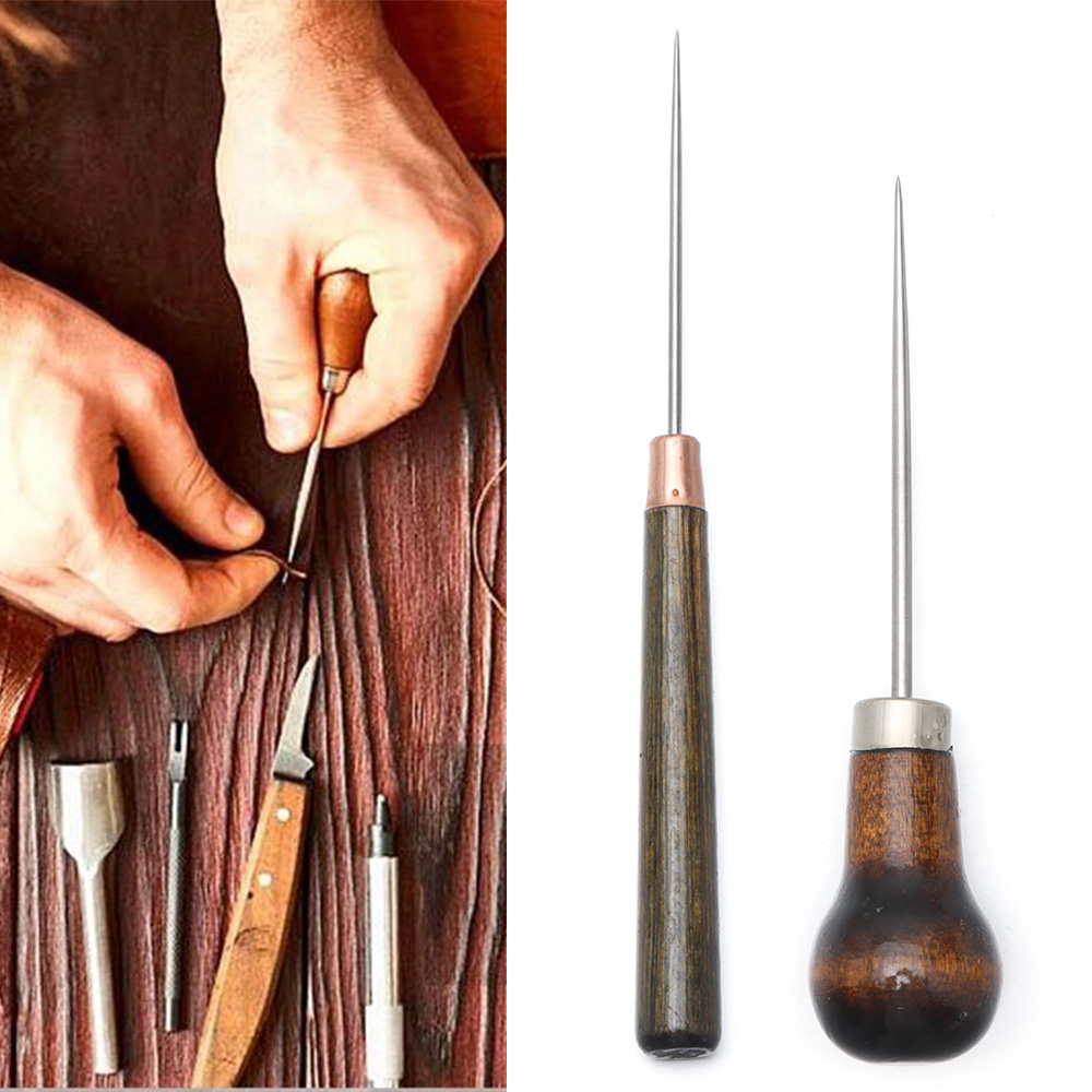 Punzón de costura con mango de - Leatherwork Awl reseña y precio