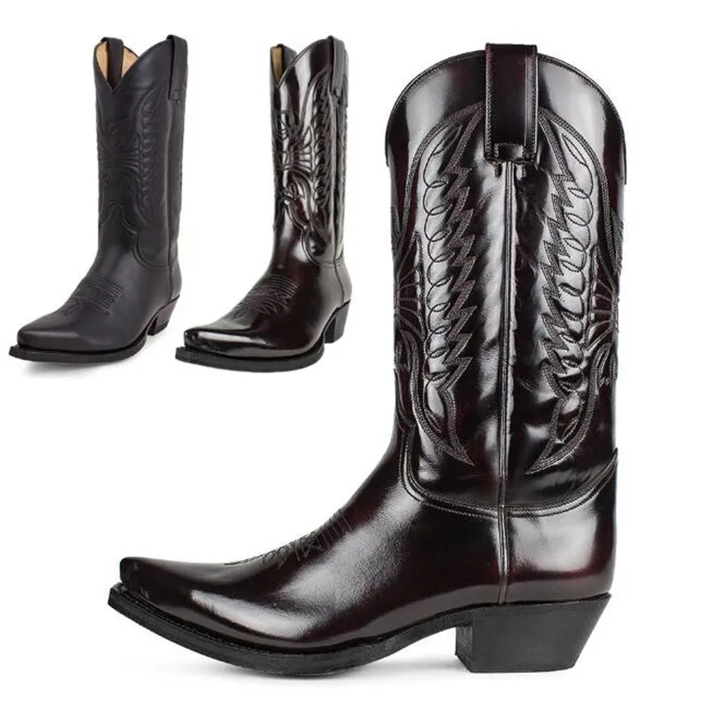Botas de vaquero para hombre y - Leather Work Fabric reseña y precio