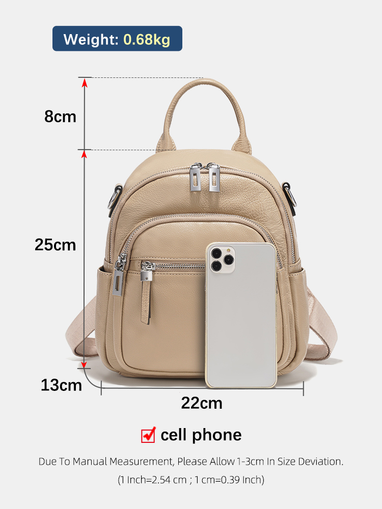 Mochila pequeña Zency de cuero - Leather Work Bag reseña y precio