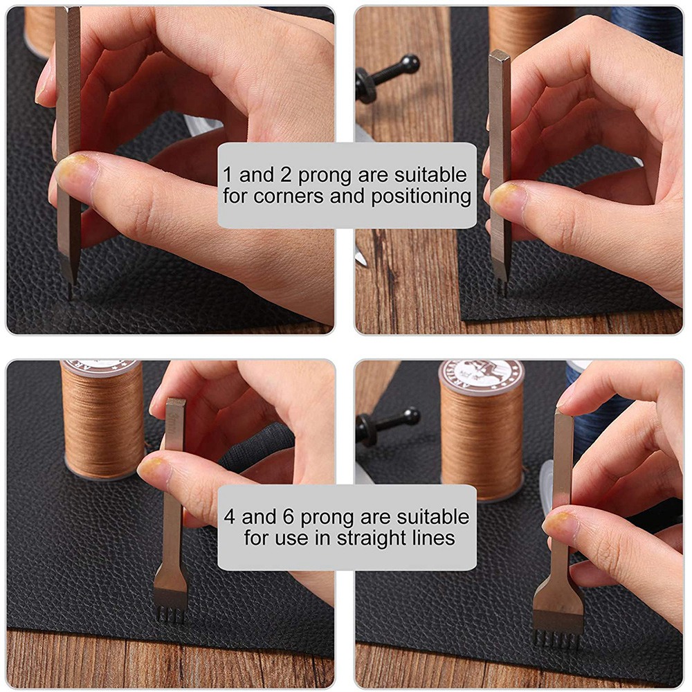 Juego de cinceles de cuero, he - Wing Divider Stitch reseña y precio