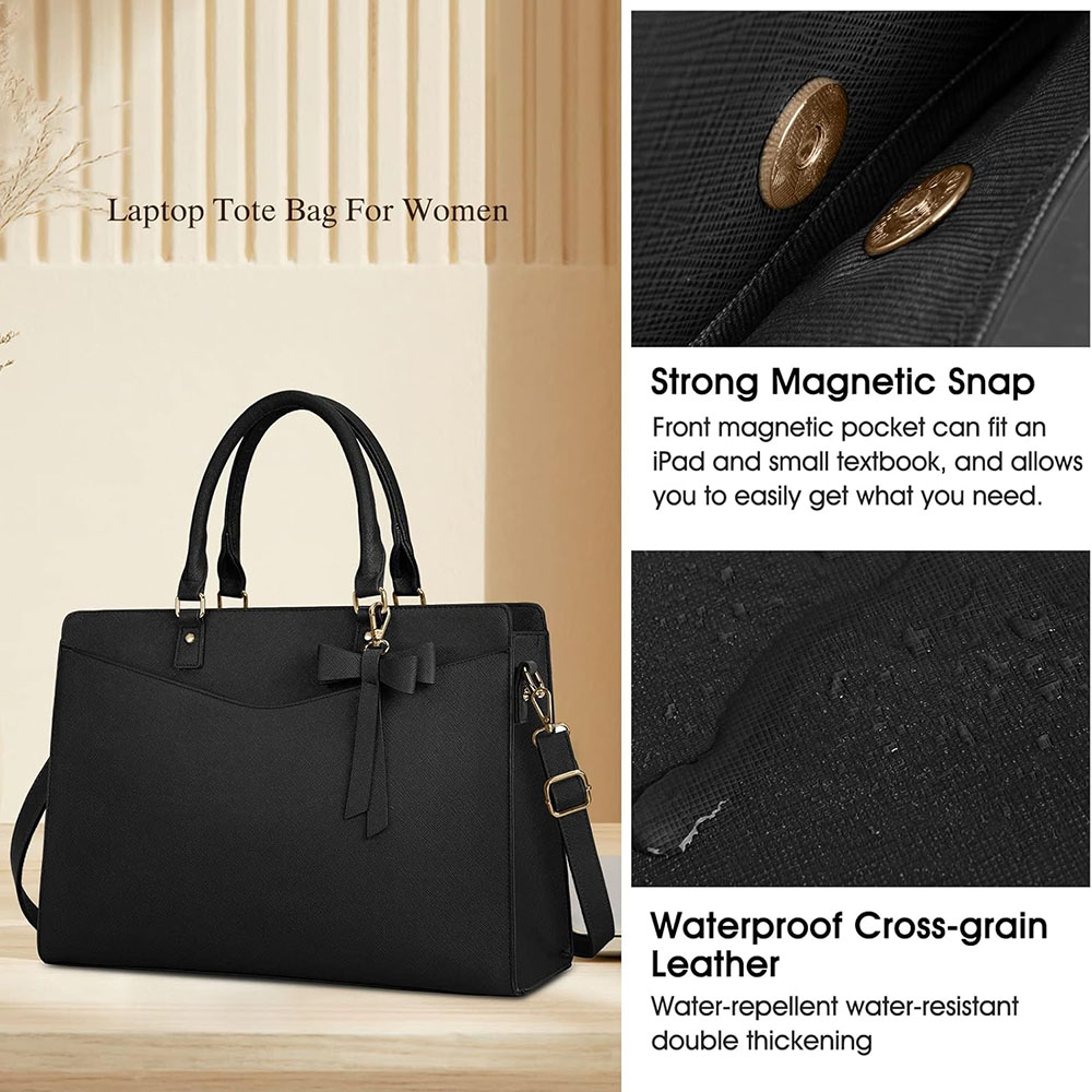 Bolso para Portátil para Mujer - Leather Work Laptop Bag reseña y precio