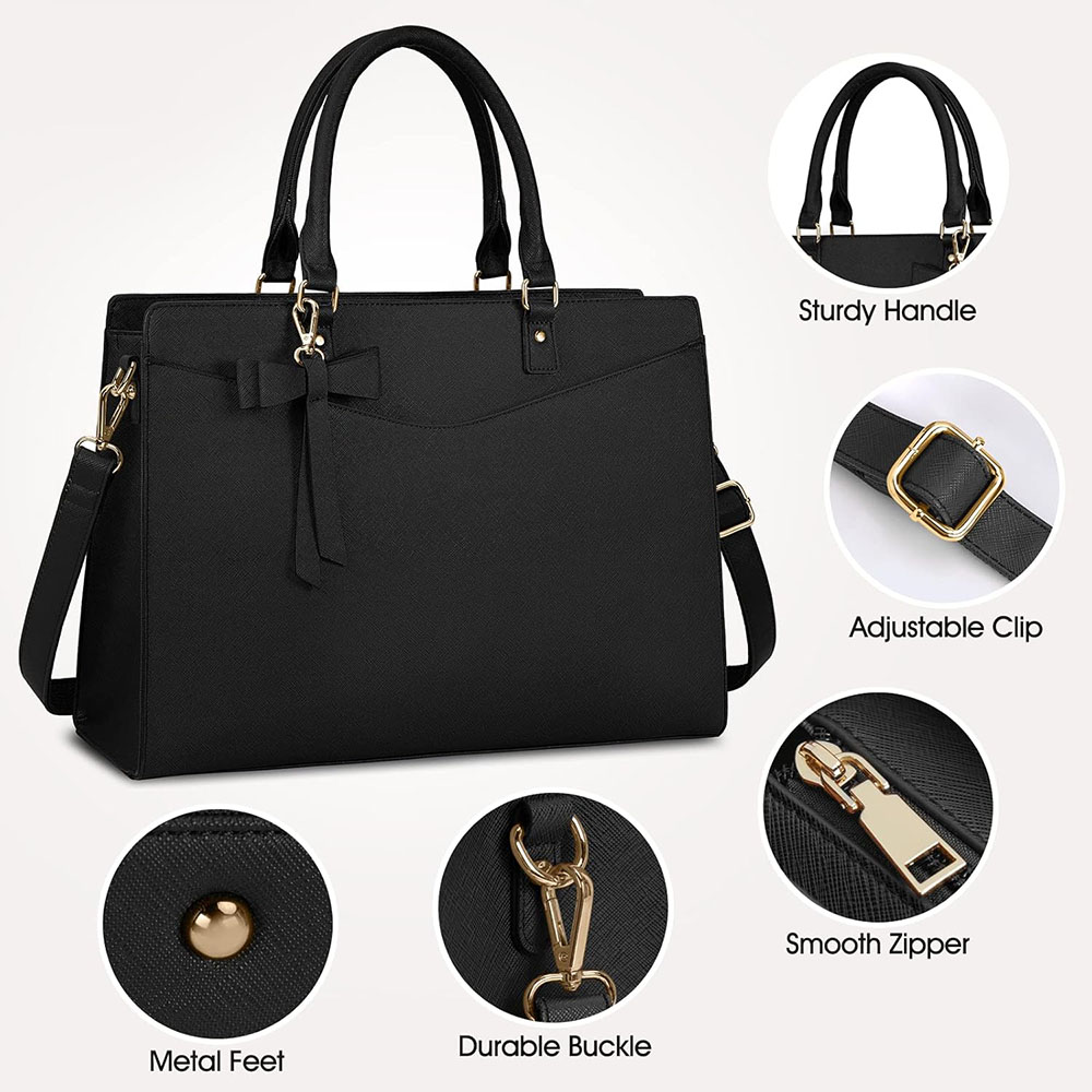 Bolso para Portátil para Mujer - Leather Work Laptop Bag reseña y precio