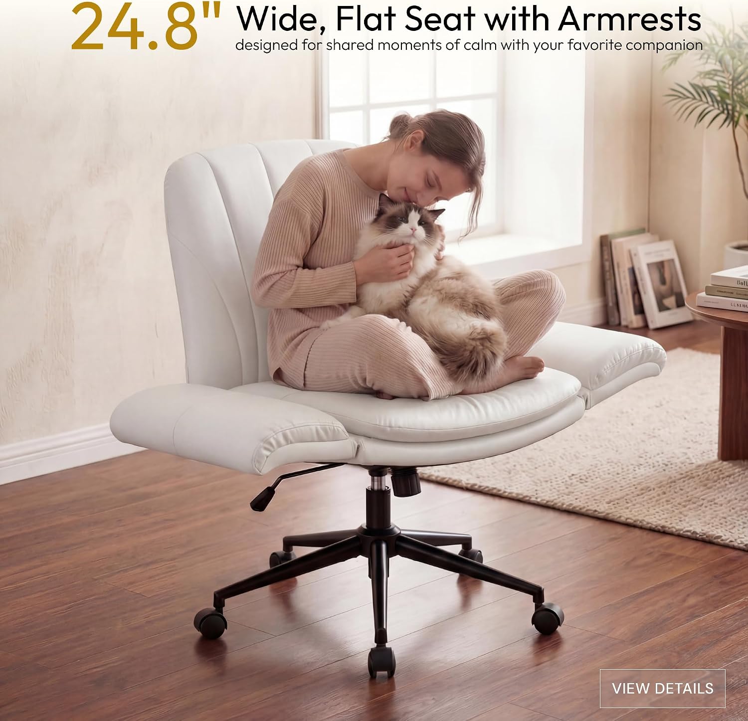Silla giratoria con ruedas de  - Leveling Leatherworking reseña y precio