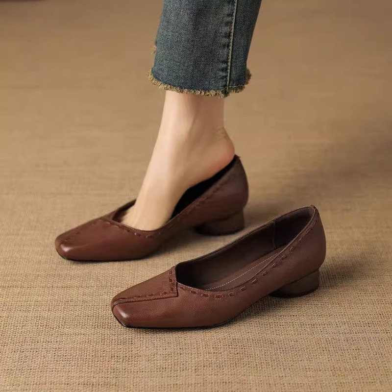Elegantes Zapatos Planos de Ta - Leather Work Outfit reseña y precio