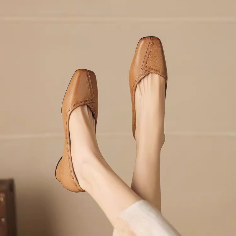Elegantes Zapatos Planos de Ta - Leather Work Outfit reseña y precio