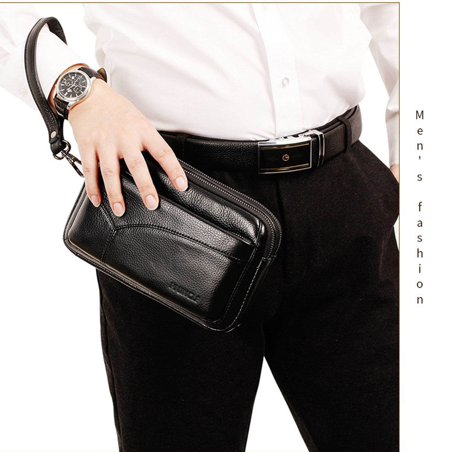 Bolso de Mano de Cuero Genuino - Leather Work Bag Mens reseña y precio