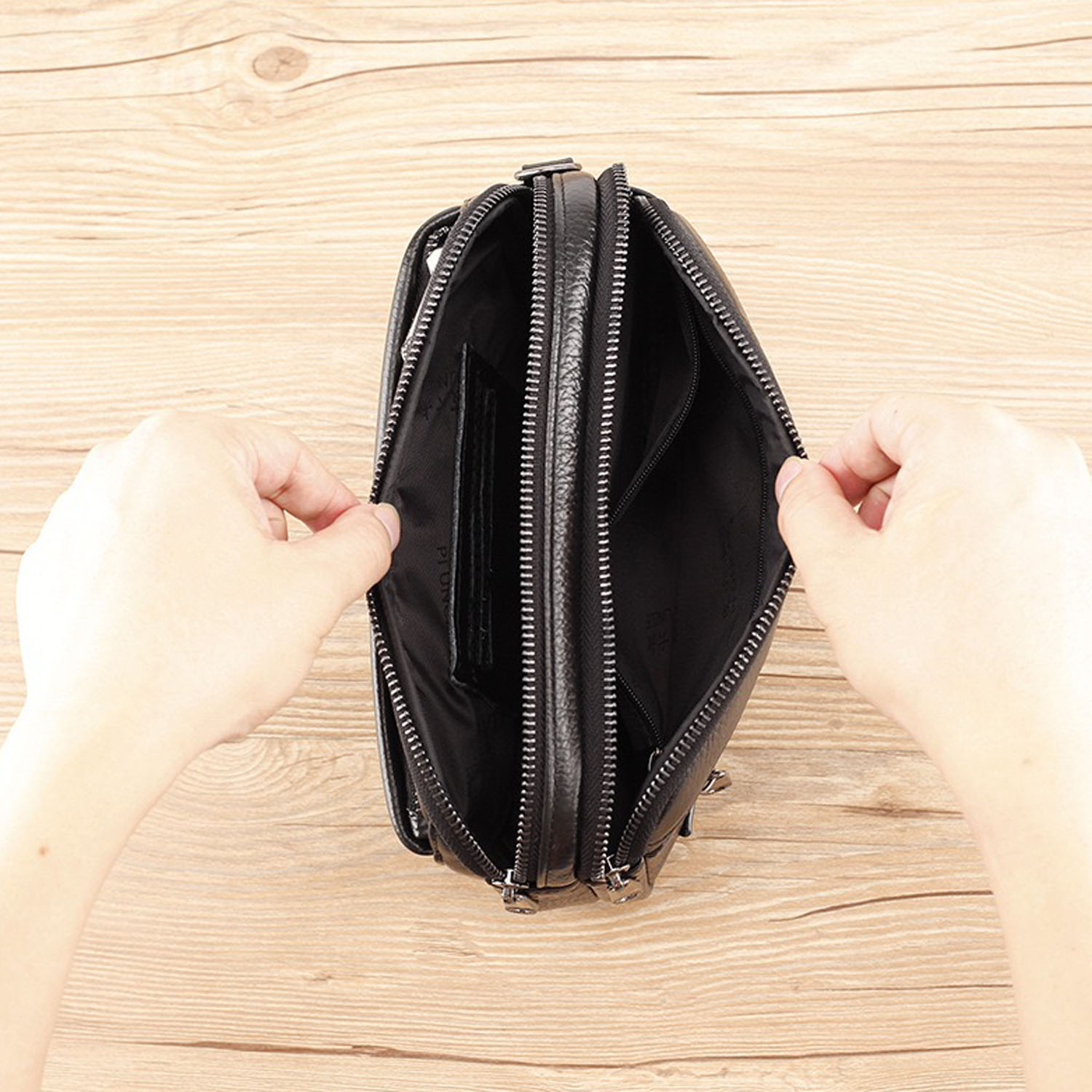Bolso de Mano de Cuero Genuino - Leather Work Bag Mens reseña y precio